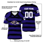 personalized baltimore ravens art stripe purple jersey best selling