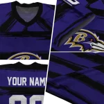 personalized baltimore ravens art stripe purple jersey best selling