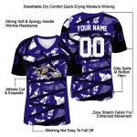 personalized baltimore ravens camo shatter purple jersey best selling