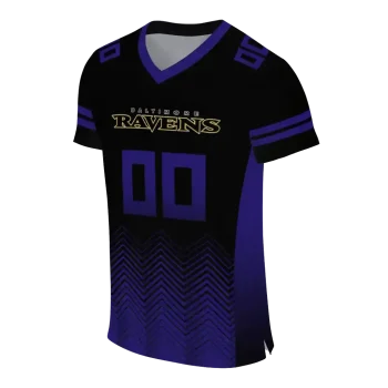 personalized baltimore ravens halftone sweep black jersey fashion forward