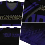 personalized baltimore ravens halftone sweep black jersey best selling