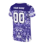 personalized baltimore ravens mirrored pattern purple jersey best selling