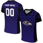 personalized baltimore ravens stacked rectangle purple jersey best selling