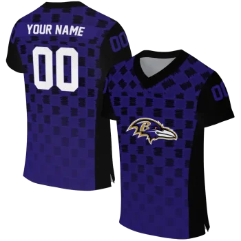 personalized baltimore ravens stacked rectangle purple jersey best selling