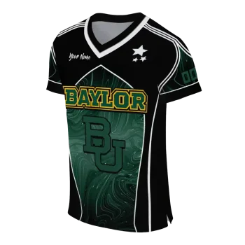personalized baylor bears halftone slant green black jersey fashion forward
