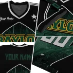 personalized baylor bears halftone slant green black jersey best selling