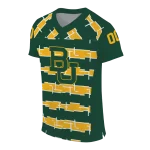 personalized baylor bears layered grids green jersey best selling