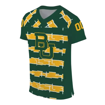 personalized baylor bears layered grids green jersey fashion forward
