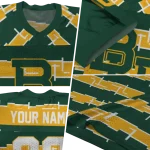 personalized baylor bears layered grids green jersey best selling