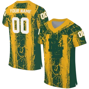 personalized baylor bears rugged stripes green jersey best selling