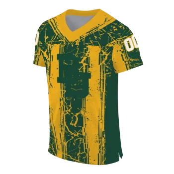 personalized baylor bears rugged stripes green jersey fashion forward