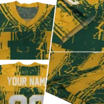personalized baylor bears rugged stripes green jersey best selling