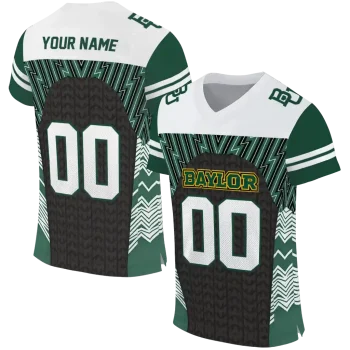 personalized baylor bears tire arrows green black white jersey best selling