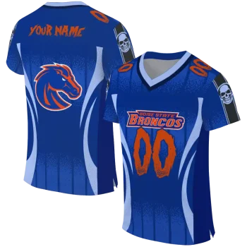 personalized boise state broncos dynamic dots blue jersey best selling