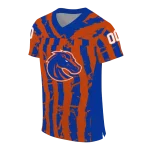 personalized boise state broncos stripe splatter orange jersey best selling