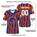 personalized boise state broncos stripe splatter orange jersey best selling