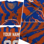 personalized boise state broncos stripe splatter orange jersey best selling