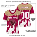 personalized boston college eagles dripping flames maroon white jersey best selling