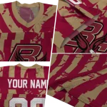 personalized boston college eagles stripe splatter maroon jersey best selling