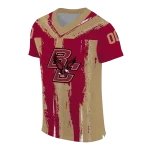personalized boston college eagles striped texture maroon jersey best selling
