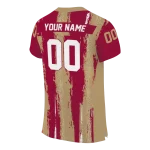 personalized boston college eagles striped texture maroon jersey best selling