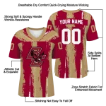 personalized boston college eagles striped texture maroon jersey best selling