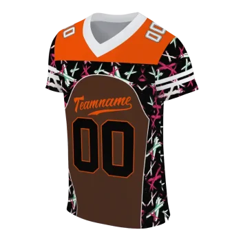 personalized bowling green falcons brushstroke xs brown black jersey fashion forward