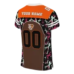personalized bowling green falcons brushstroke xs brown black jersey best selling