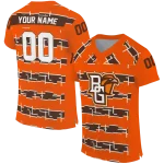 personalized bowling green falcons layered grids orange jersey best selling
