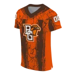 personalized bowling green falcons rugged stripes orange jersey best selling