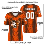 personalized bowling green falcons rugged stripes orange jersey best selling