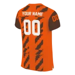 personalized bowling green falcons stripe block orange jersey best selling