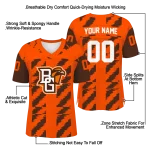 personalized bowling green falcons stripe block orange jersey best selling