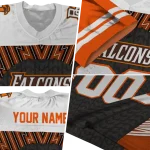 personalized bowling green falcons tire arrows orange black white jersey best selling