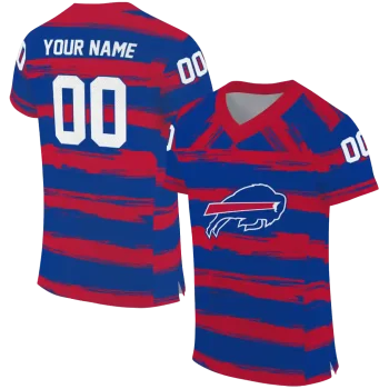 personalized buffalo bills art stripe blue jersey best selling