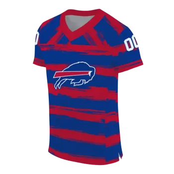 personalized buffalo bills art stripe blue jersey fashion forward