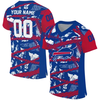 personalized buffalo bills camo shatter blue jersey best selling