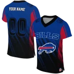 personalized buffalo bills halftone fade blue black jersey best selling
