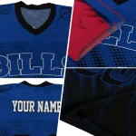 personalized buffalo bills halftone fade blue black jersey best selling