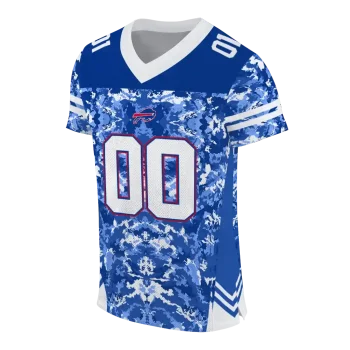 personalized buffalo bills mirrored pattern blue jersey fashion forward