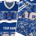 personalized buffalo bills mirrored pattern blue jersey best selling