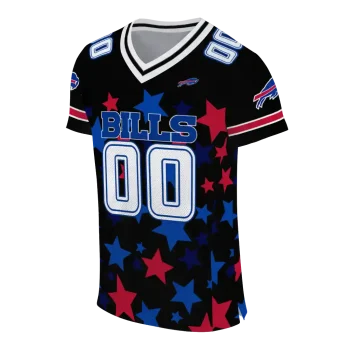 personalized buffalo bills star cluster black jersey fashion forward