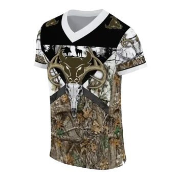 personalized buffalo bulls antler skull camouflage hunting jersey fashion forward