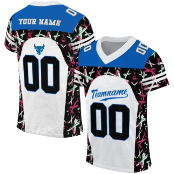 personalized buffalo bulls brushstroke xs white black jersey best selling