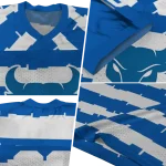 personalized buffalo bulls layered grids royal blue jersey best selling