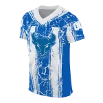 personalized buffalo bulls rugged stripes royal blue jersey best selling