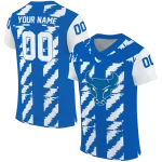 personalized buffalo bulls stripe block royal blue jersey best selling