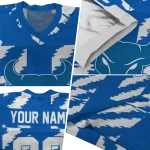 personalized buffalo bulls stripe block royal blue jersey best selling