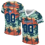personalized byu cougars horizon palm sunset jersey best selling