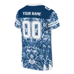 personalized byu cougars mirrored pattern blue jersey best selling
